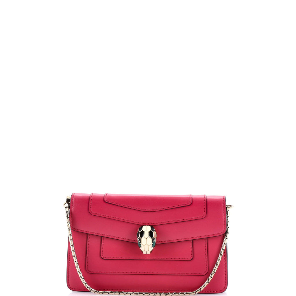Serpenti Forever Chain Clutch Leather Mini