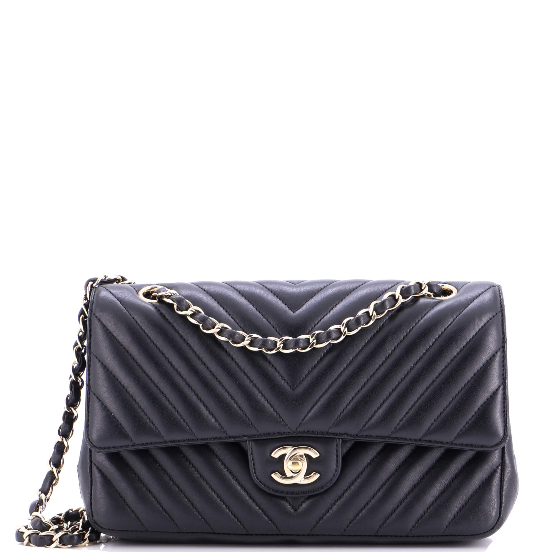 Classic Double Flap Bag Chevron Lambskin Medium