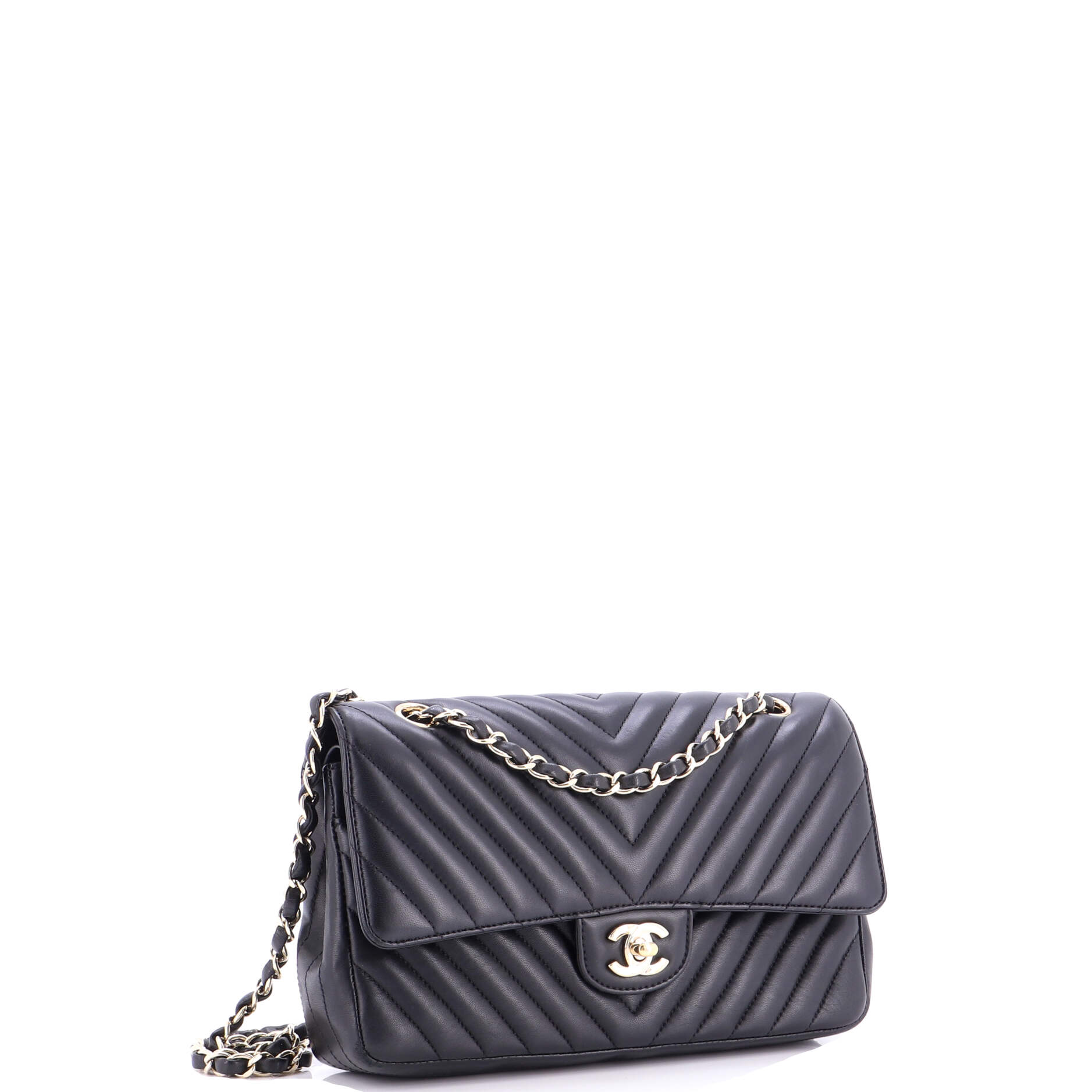Classic Double Flap Bag Chevron Lambskin Medium