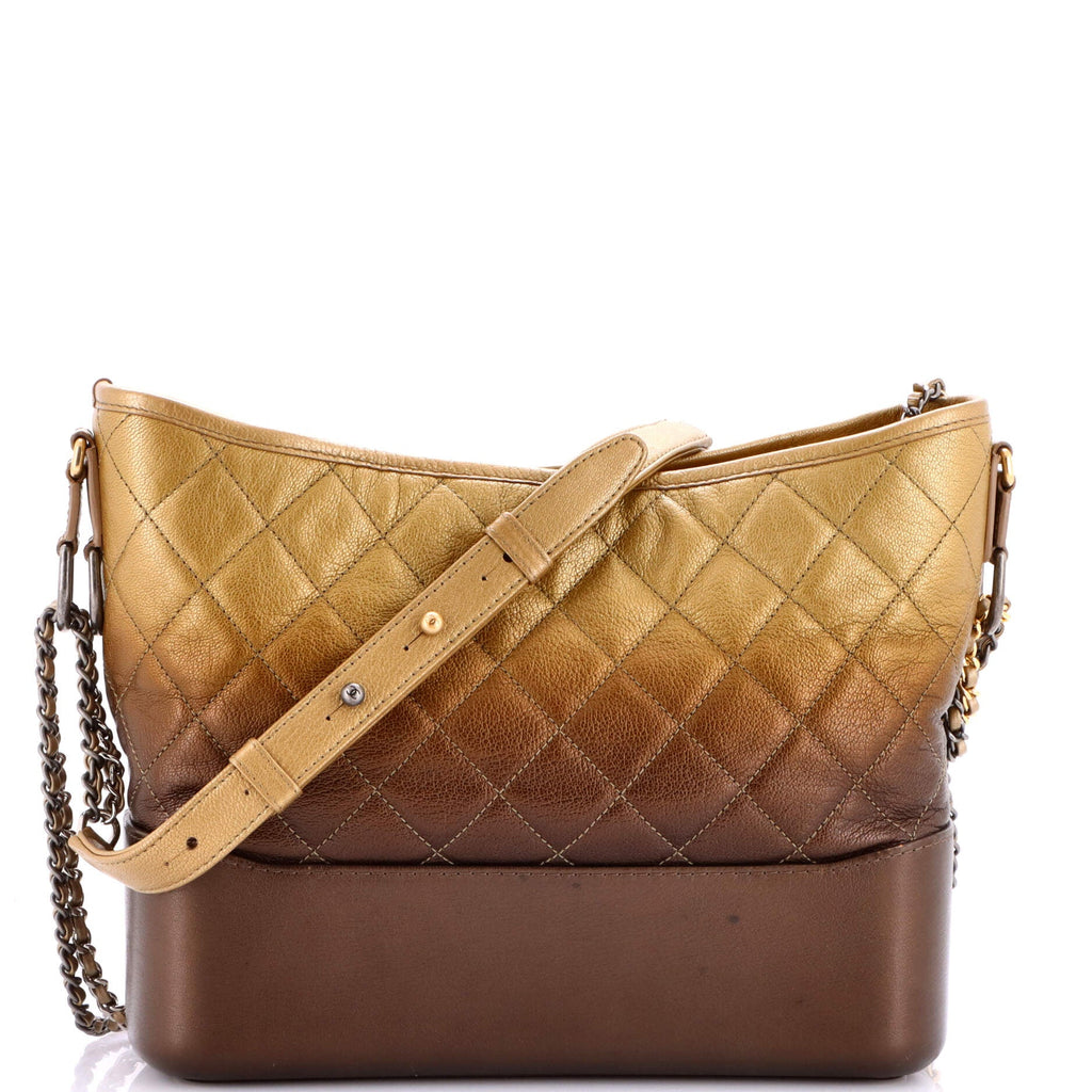 Gabrielle Hobo Quilted Ombre Goatskin Medium