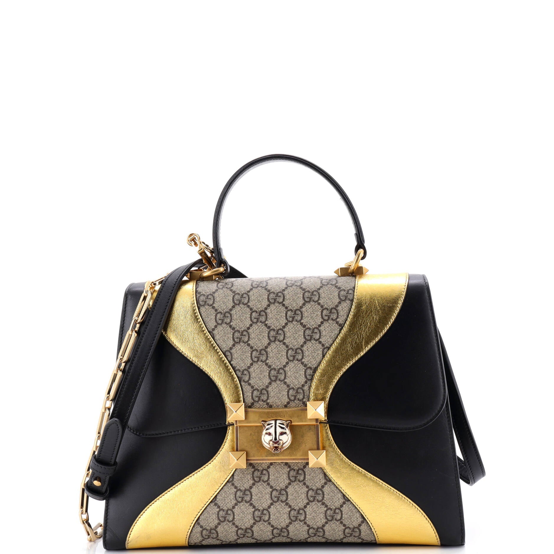 Osiride Top Handle Bag GG Coated Canvas and Leather Medium