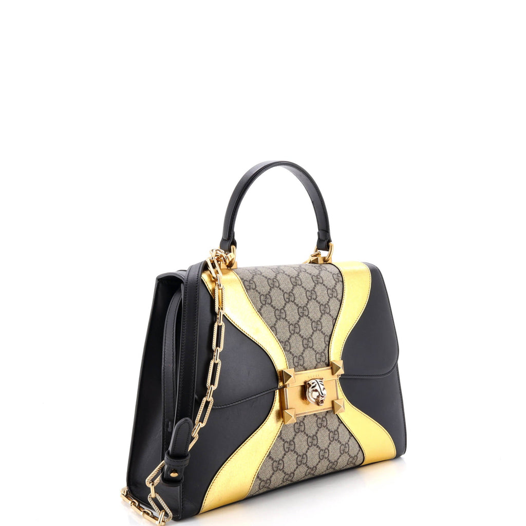 Osiride Top Handle Bag GG Coated Canvas and Leather Medium