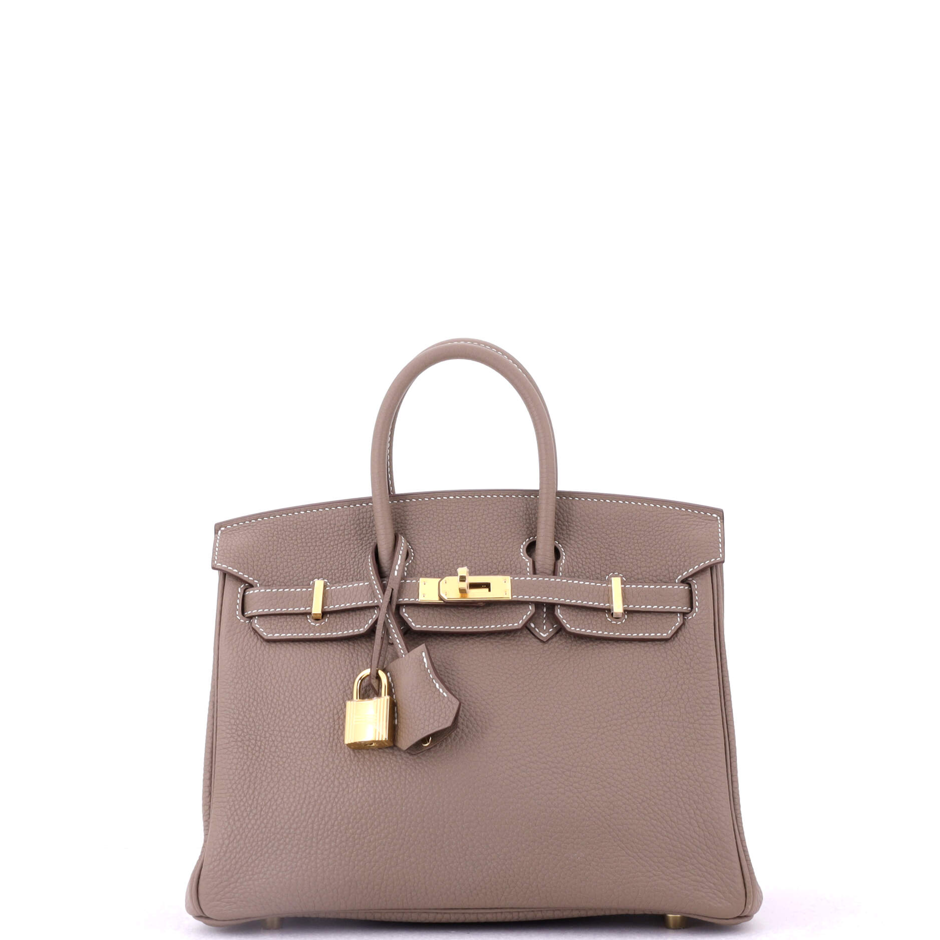 Birkin Handbag Grey Togo with Gold Hardware 25
