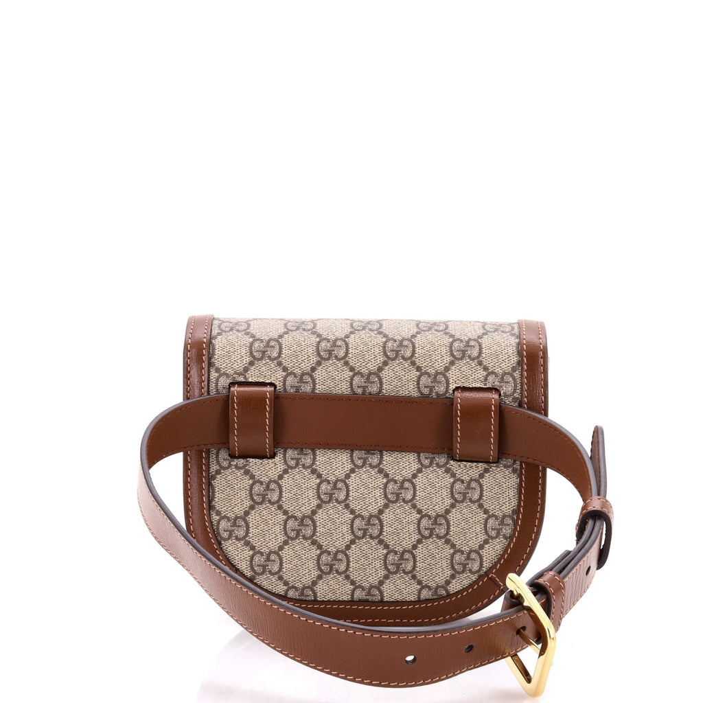 Horsebit 1955 Shoulder Bag GG Coated Canvas with Leather Mini
