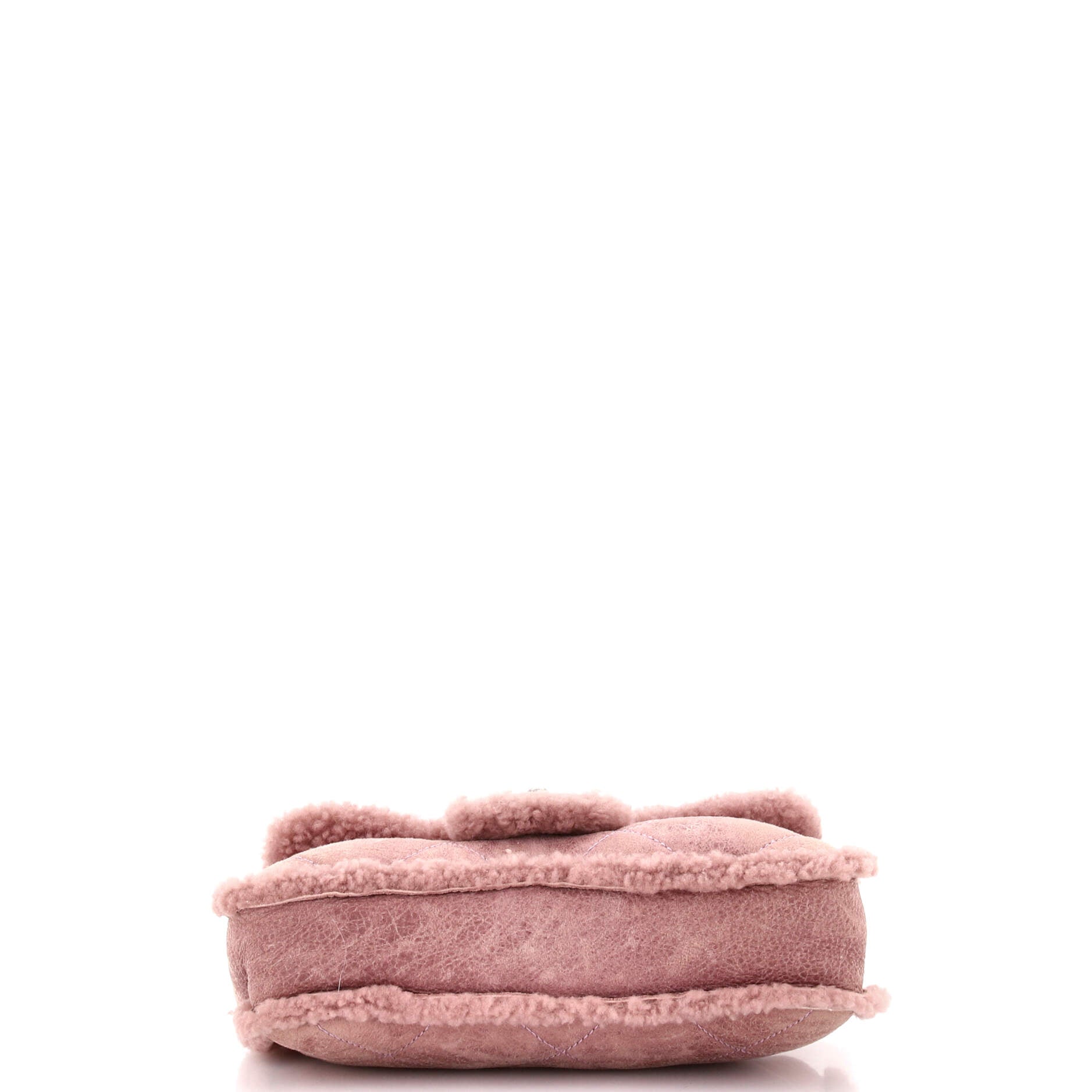 Coco Neige Flap Bag Quilted Suede with Shearling Small