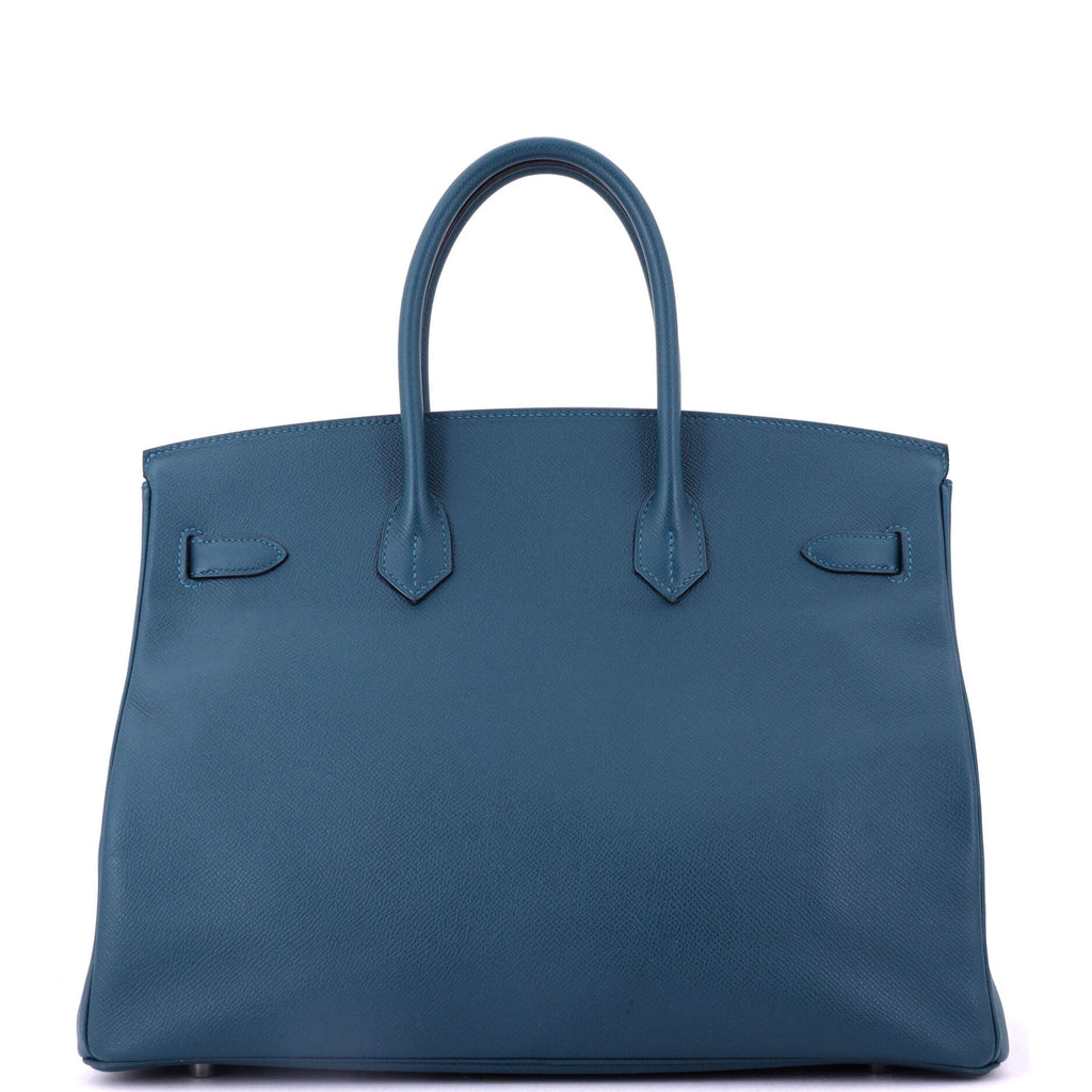 Birkin Handbag Colvert Epsom with Palladium Hardware 35