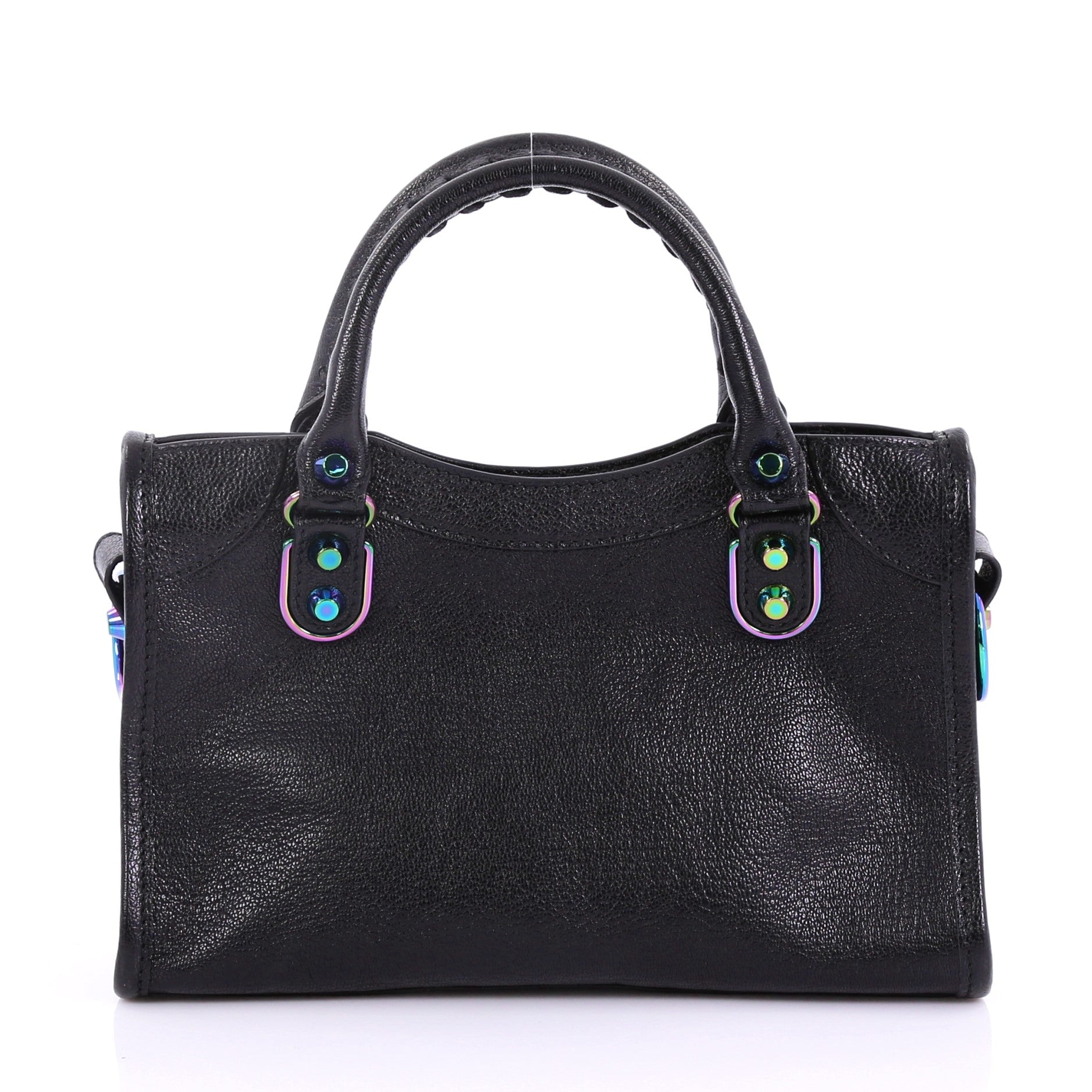 City Classic Studs Metallic Edge Handbag Leather Mini