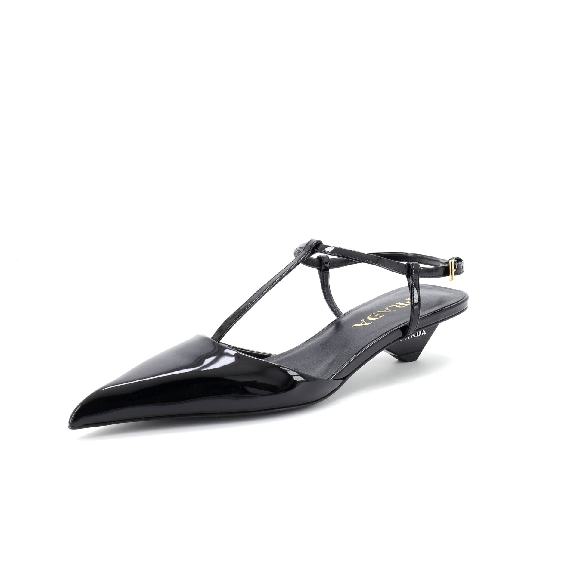 Women's Logo Heel Slingback Pumps Patent