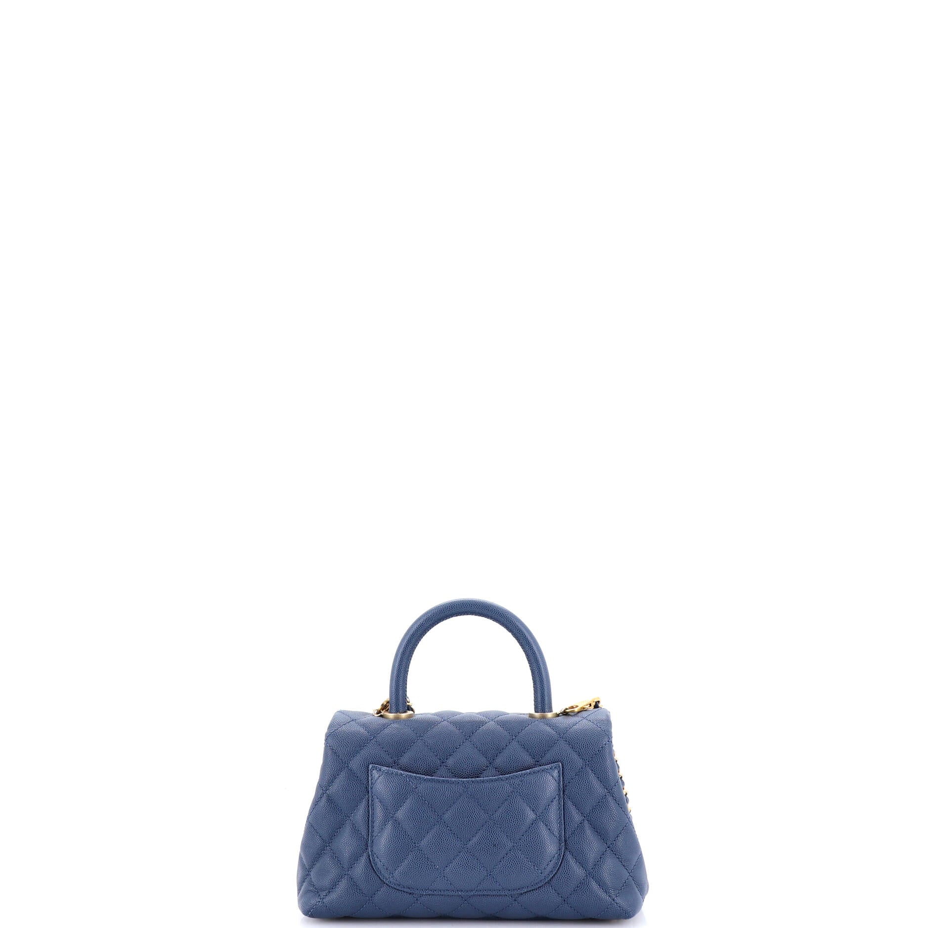 Coco Top Handle Bag Quilted Caviar Mini
