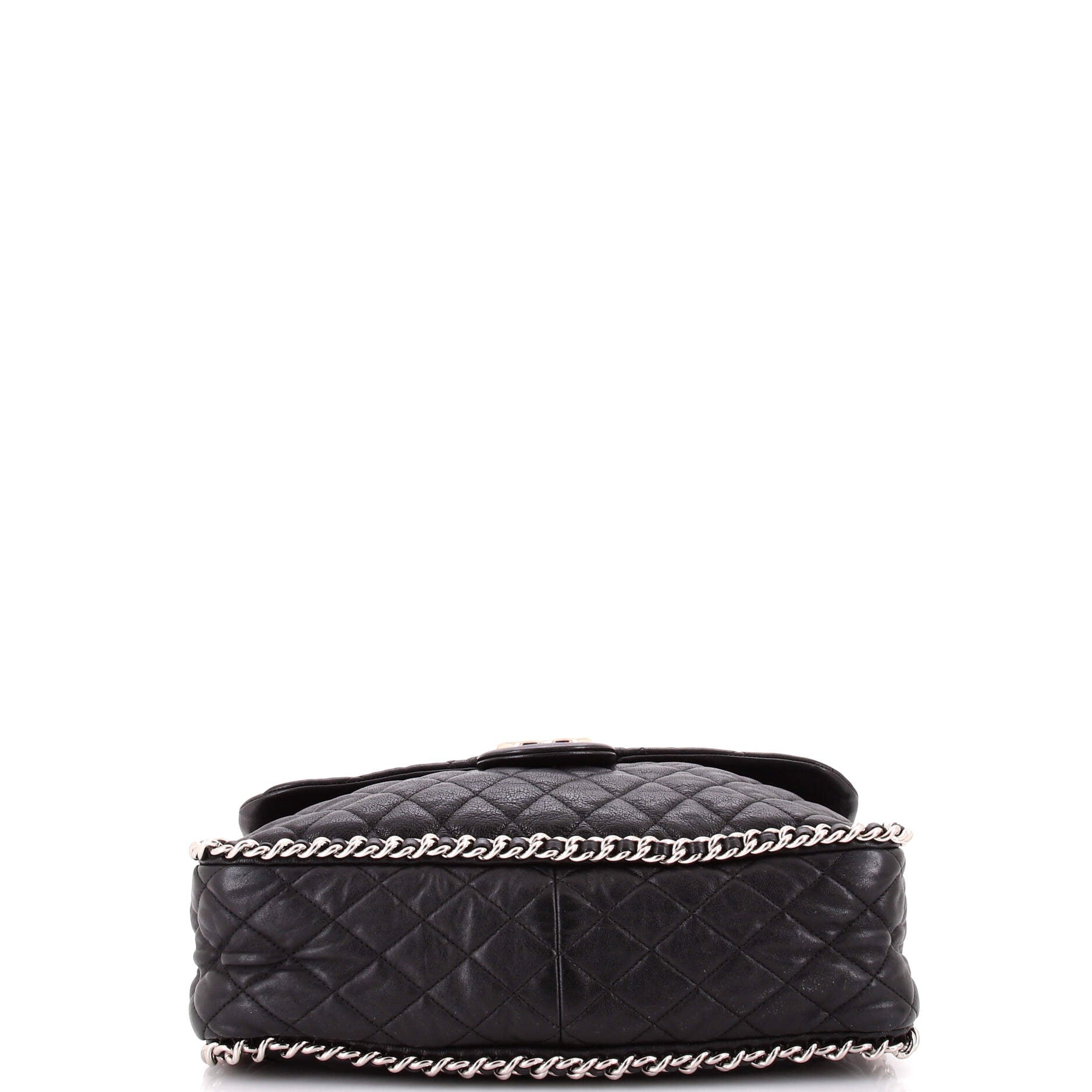 Chain Around Flap Bag Quilted Leather Maxi