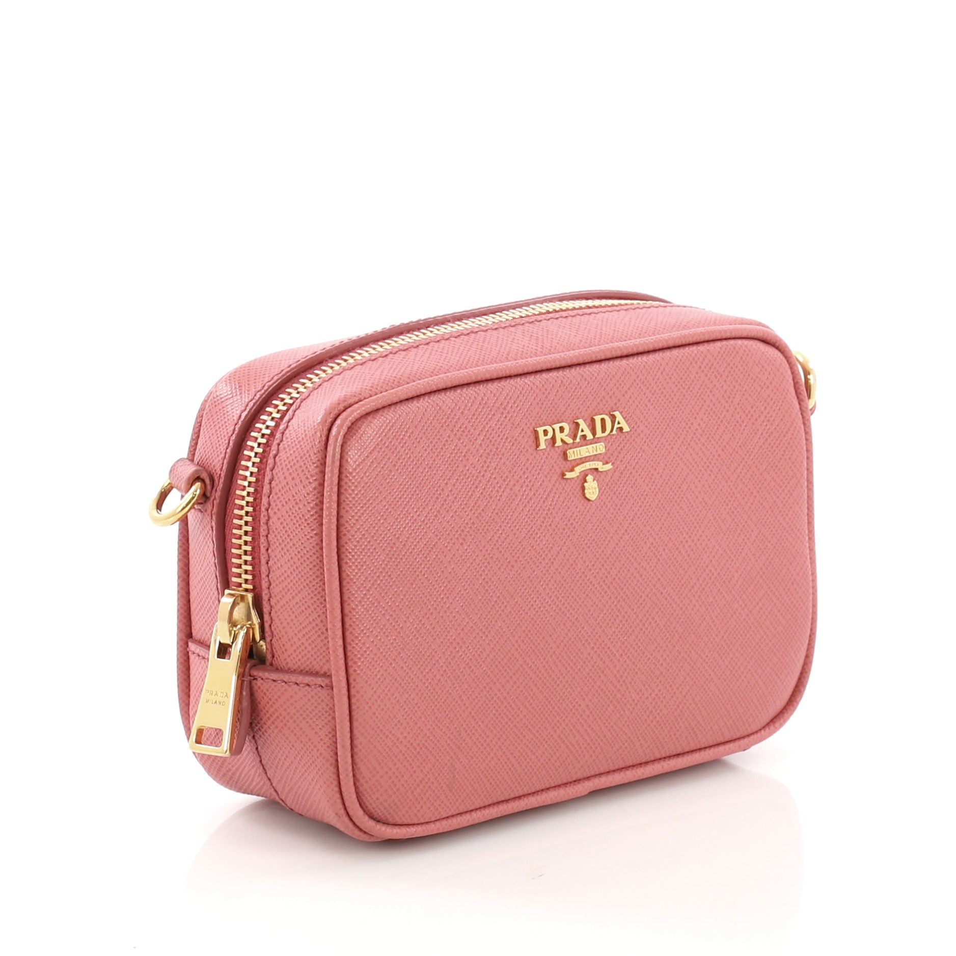 Zip Crossbody Bag Saffiano Leather Mini