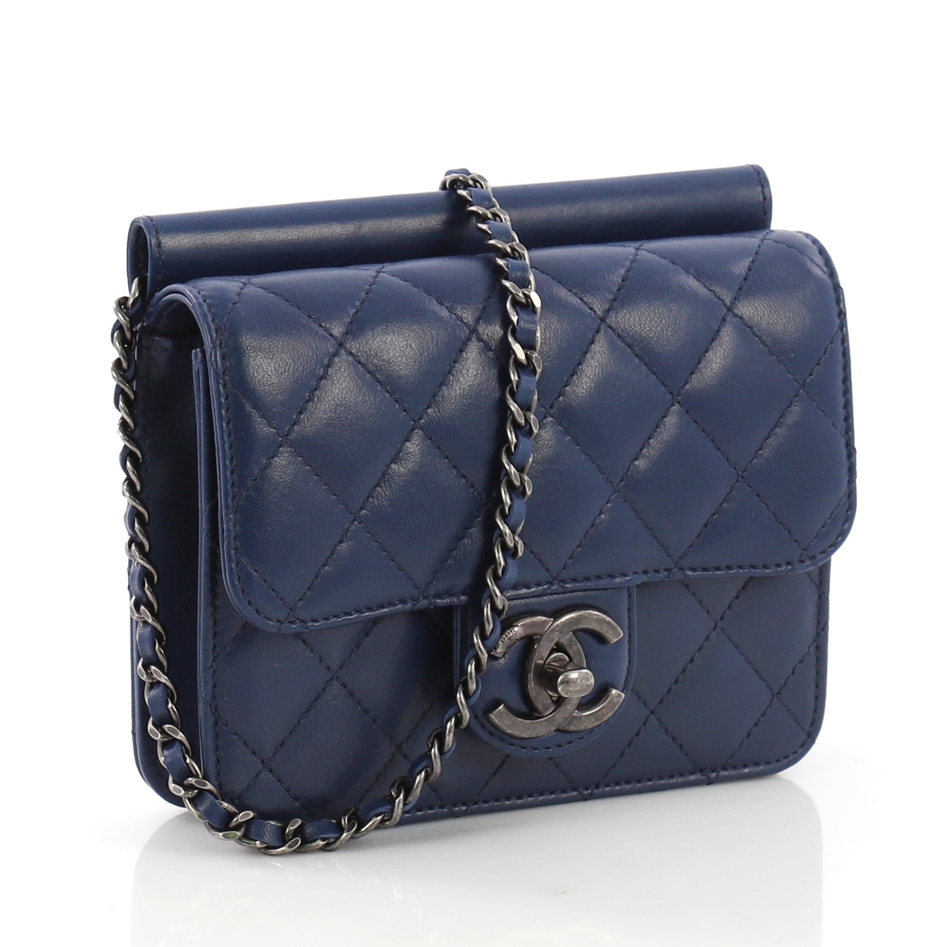 Crossing Times Flap Bag Quilted Lambskin Mini
