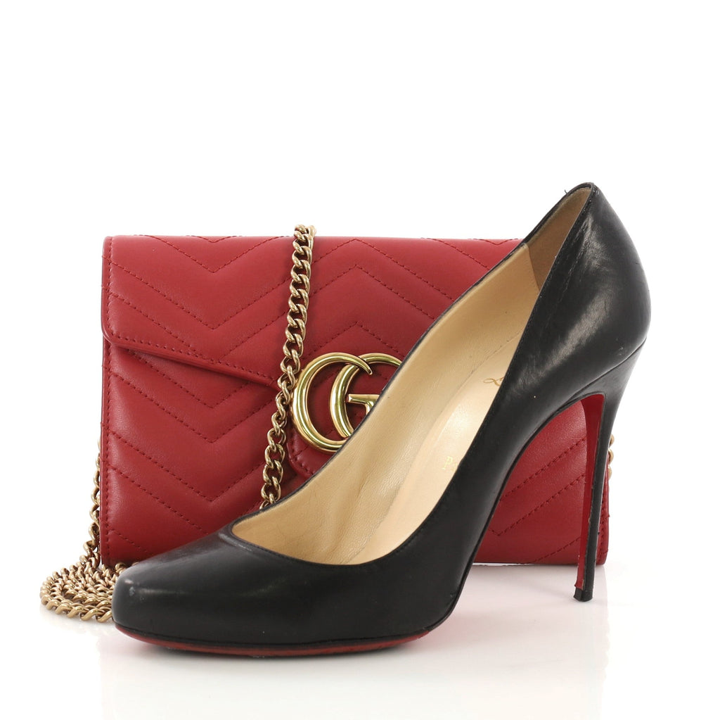 GG Marmont Chain Wallet Matelasse Leather Mini