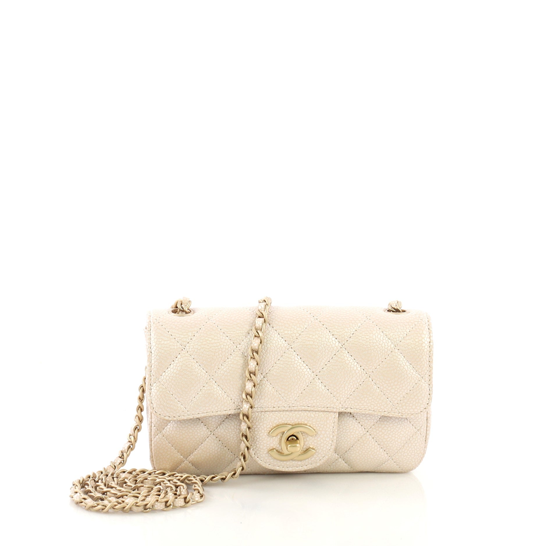 Classic Single Flap Bag Quilted Iridescent Caviar Extra Mini