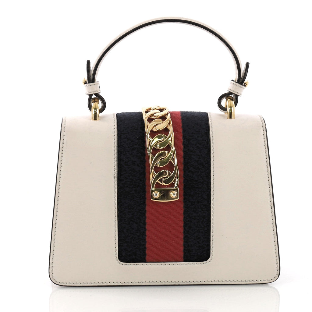 Sylvie Top Handle Bag Embroidered Leather Mini
