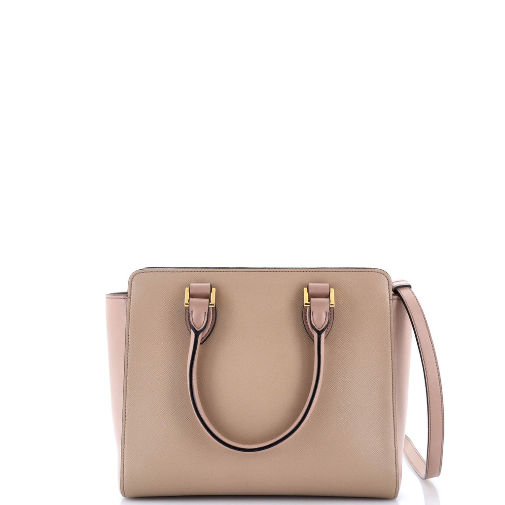 Convertible Tote Saffiano with Soft Calf Medium