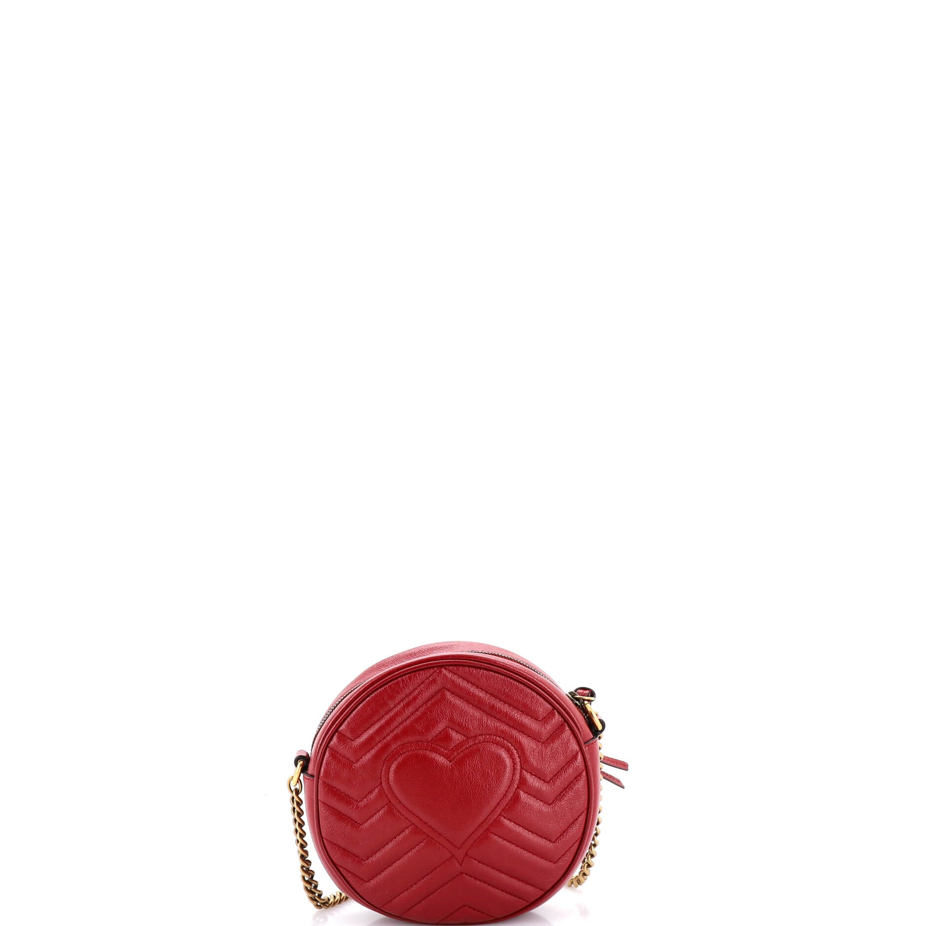 GG Marmont Round Shoulder Bag Matelasse Leather Mini