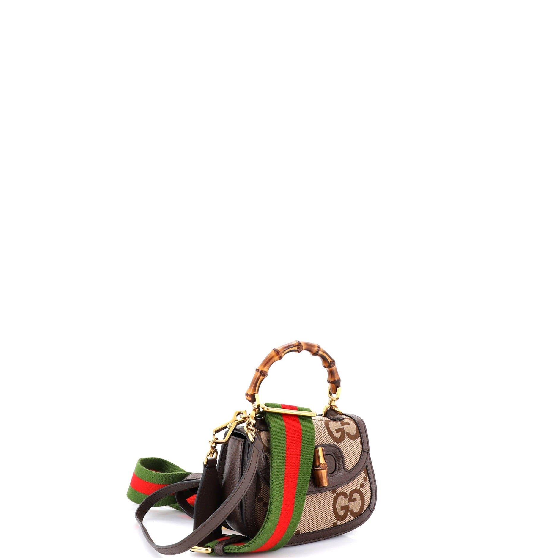 Bamboo 1947 Top Handle Bag Jumbo GG Canvas Mini