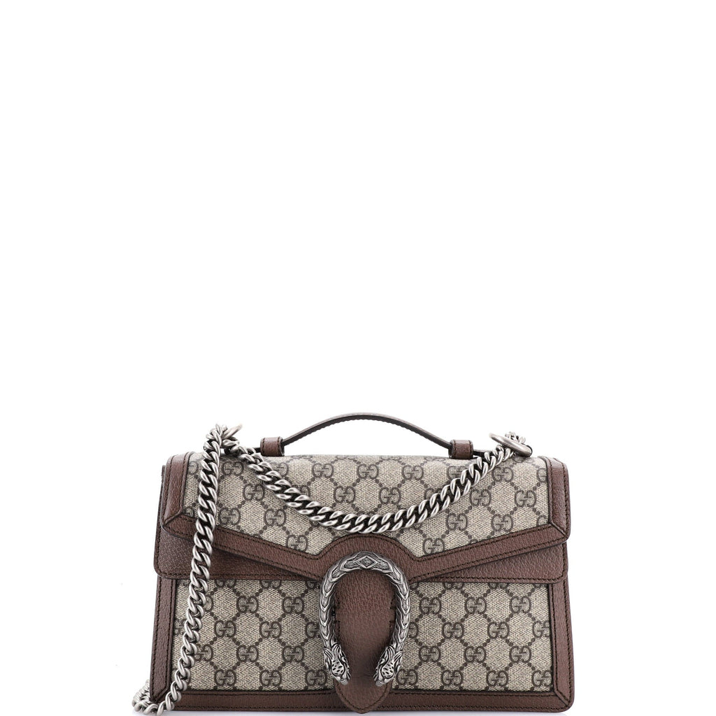 Dionysus Top Handle Chain Bag GG Coated Canvas Small