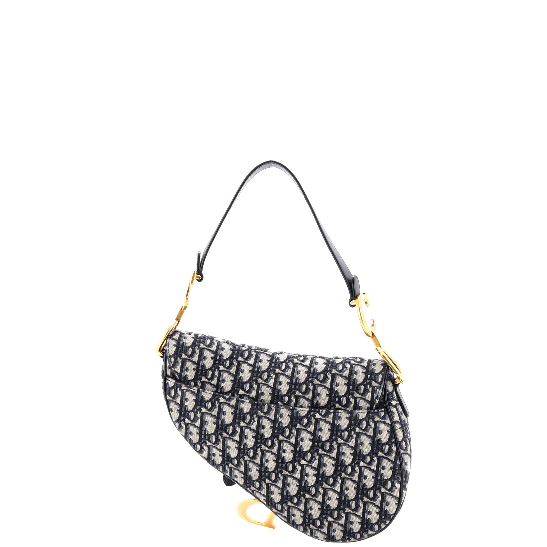 Saddle Handbag with Strap Oblique Canvas Medium