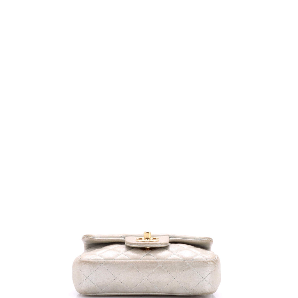 Classic Single Flap Bag Quilted Iridescent Calfskin Extra Mini