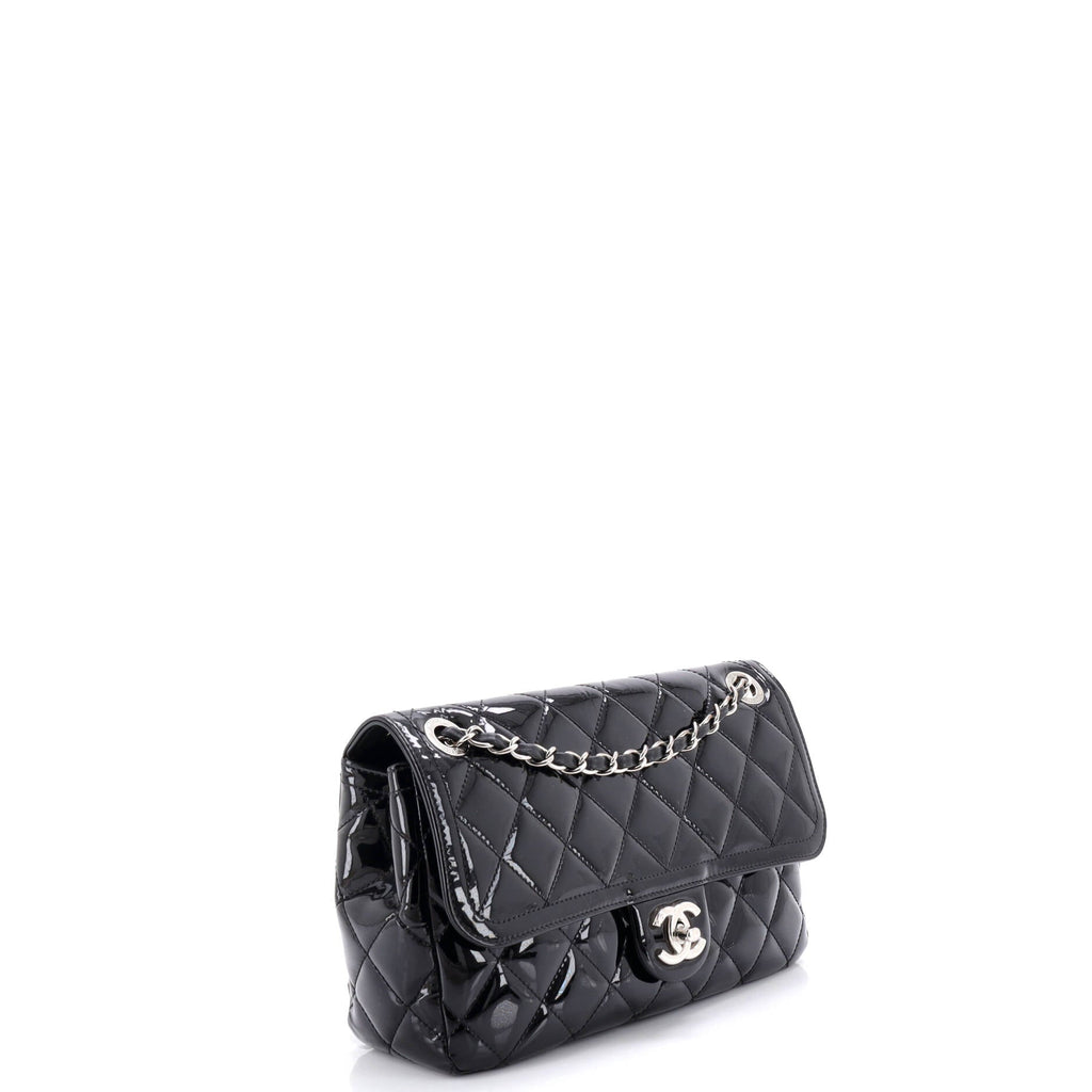 Coco Shine Flap Bag Quilted Patent Small