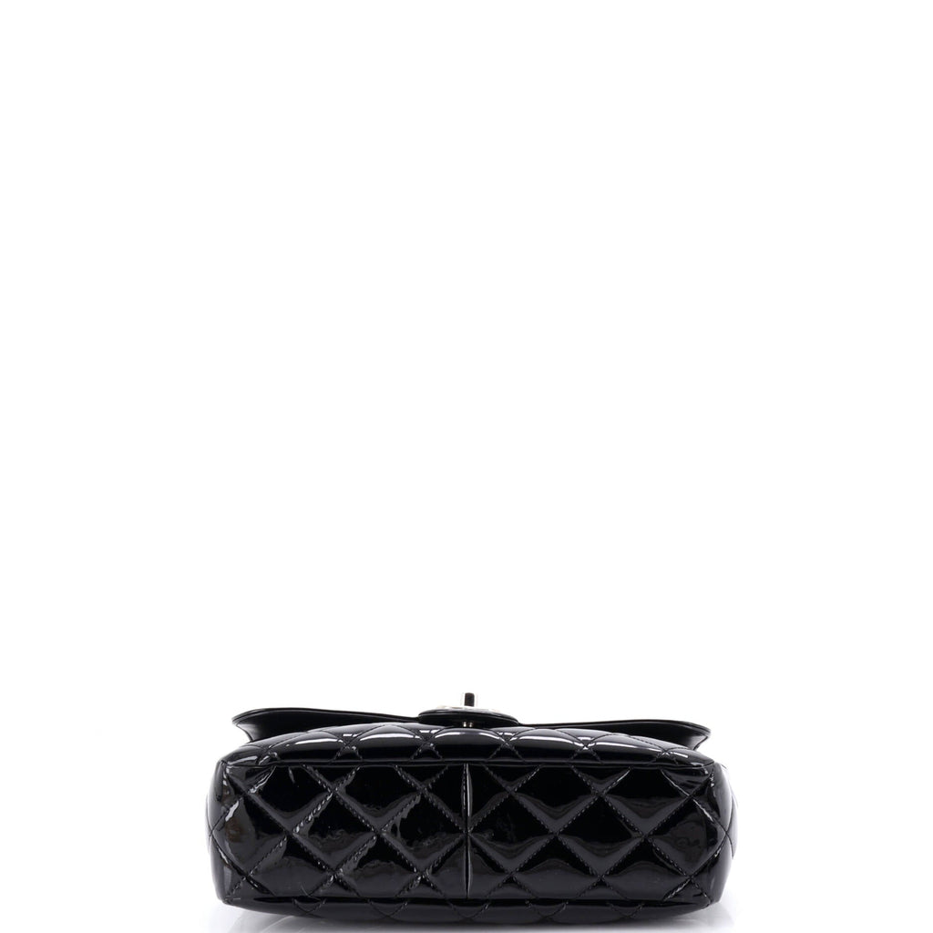 Coco Shine Flap Bag Quilted Patent Small