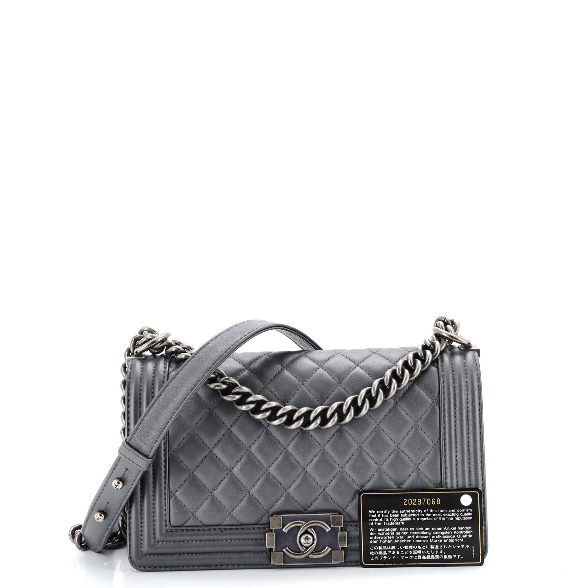 Boy Flap Bag Quilted Lambskin Old Medium