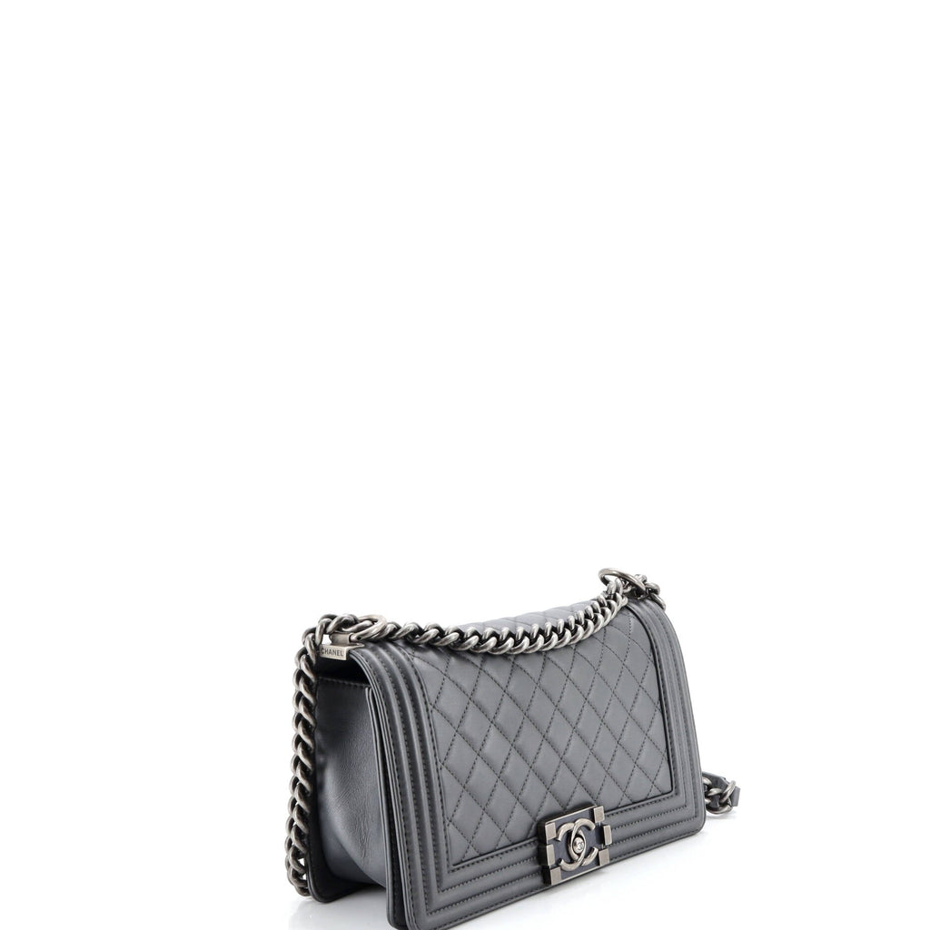 Boy Flap Bag Quilted Lambskin Old Medium