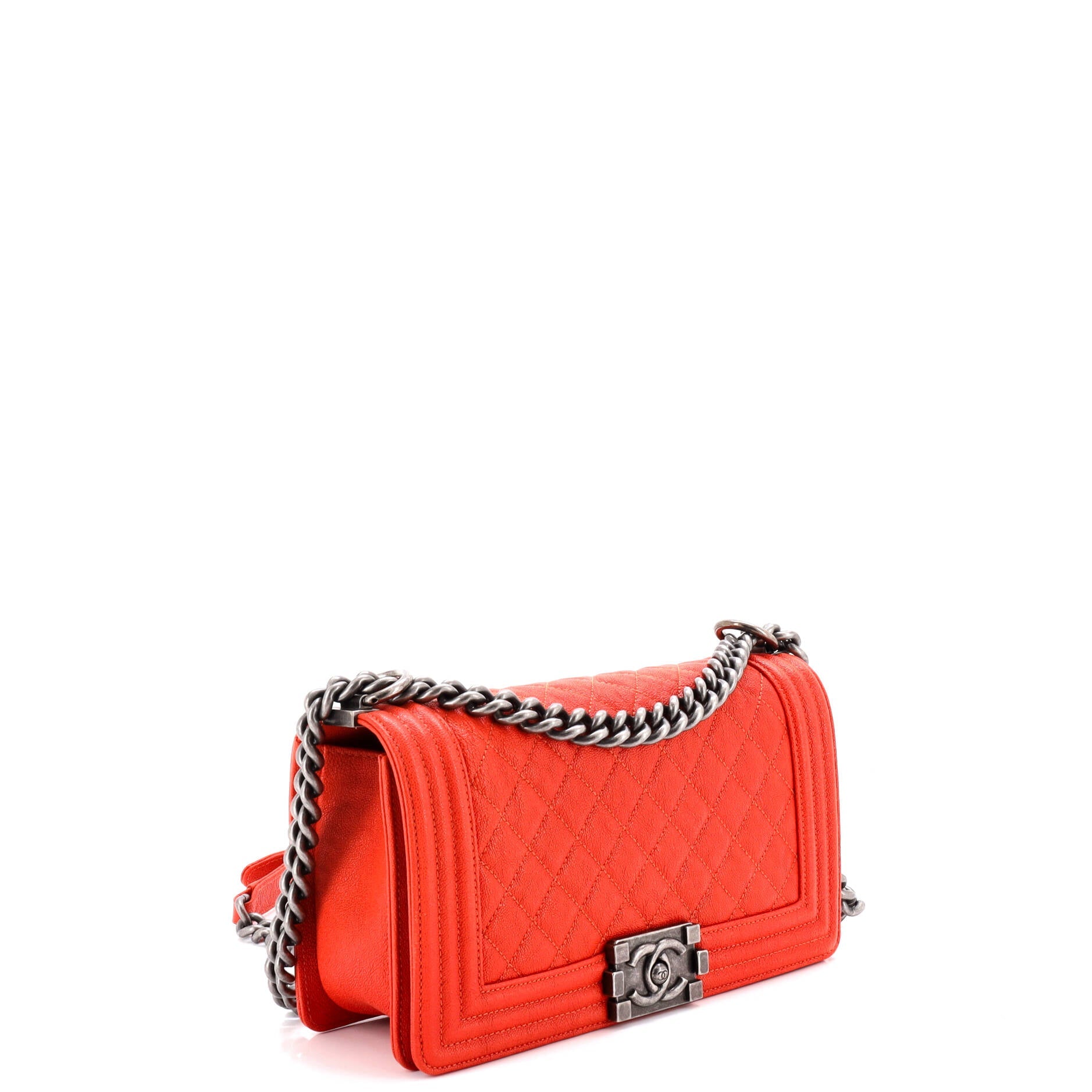 Boy Flap Bag Quilted Caviar Old Medium