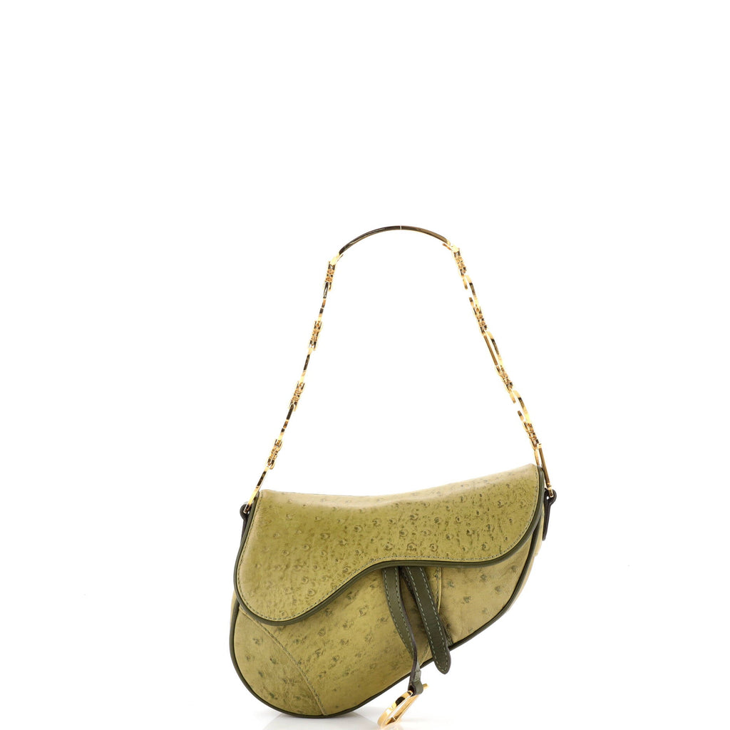 Vintage Saddle Bag Ostrich Mini