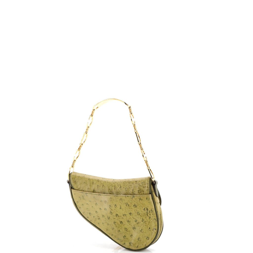 Vintage Saddle Bag Ostrich Mini