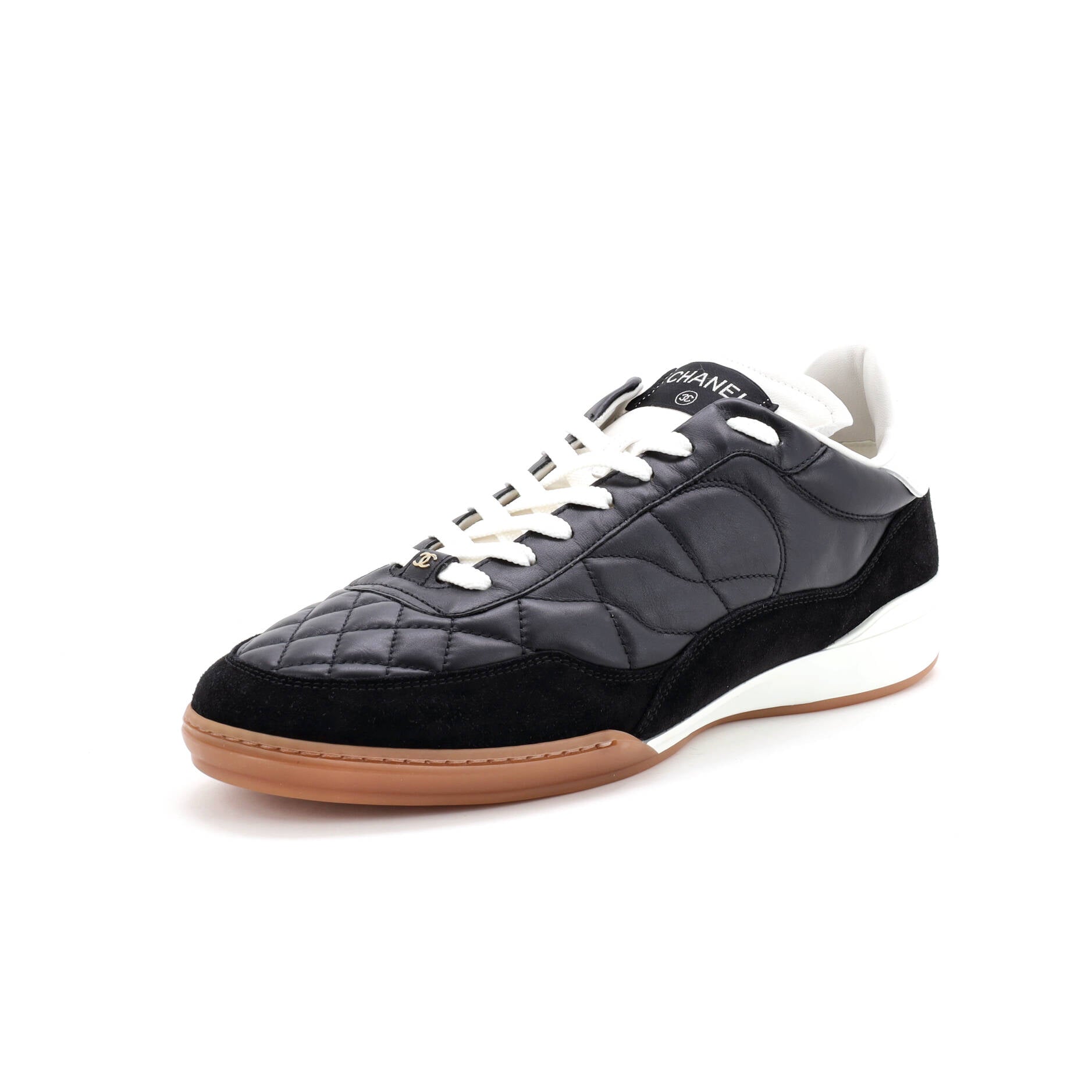 CC Low-Top Sneakers Quilted Leather and Suede