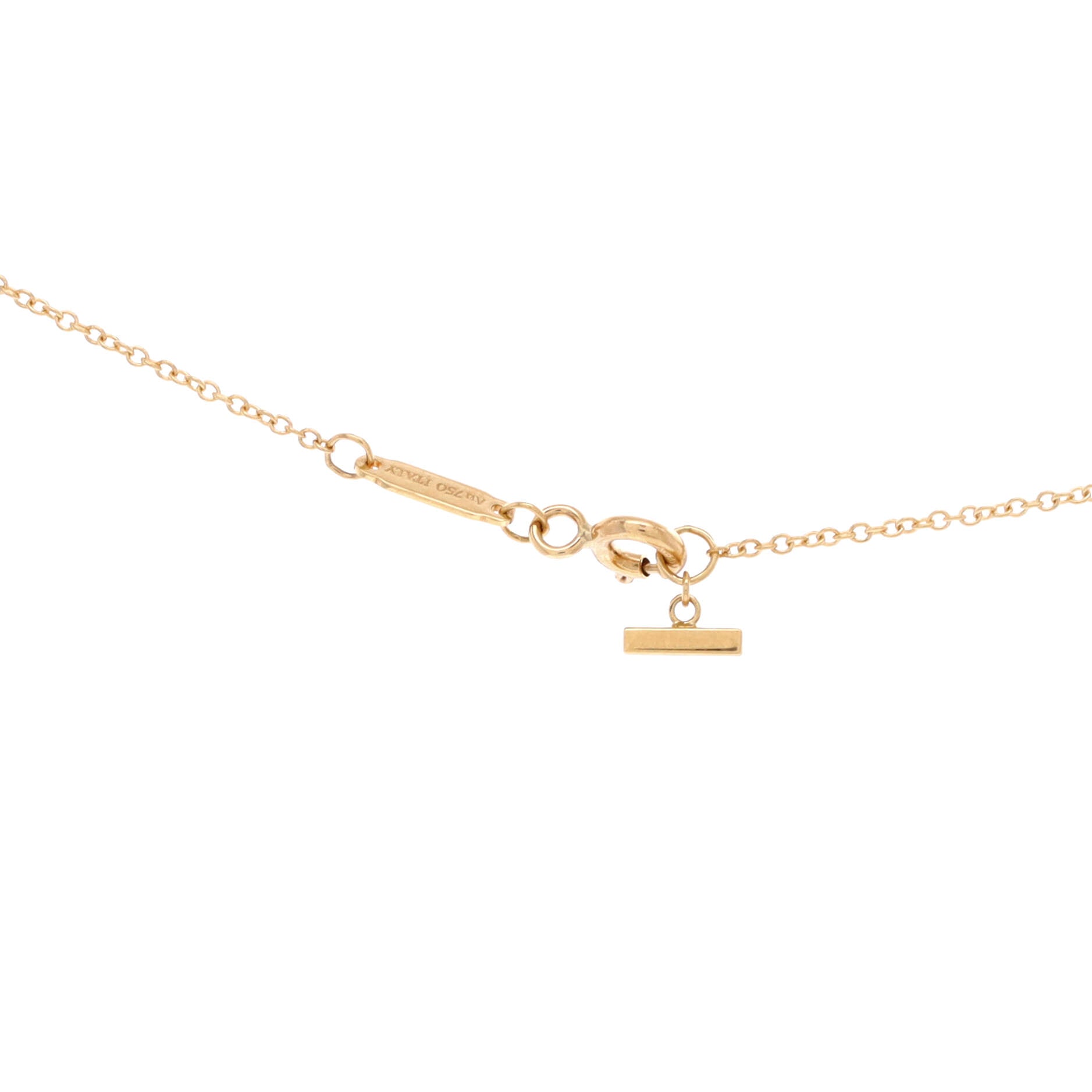 T Smile Pendant Necklace 18K Yellow Gold Small