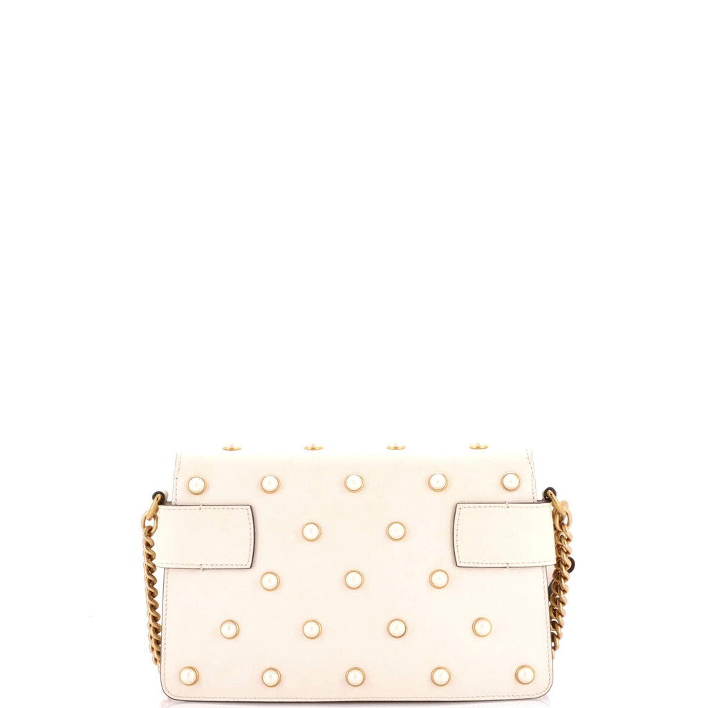 Broadway Pearly Bee Shoulder Bag Embellished Leather Mini