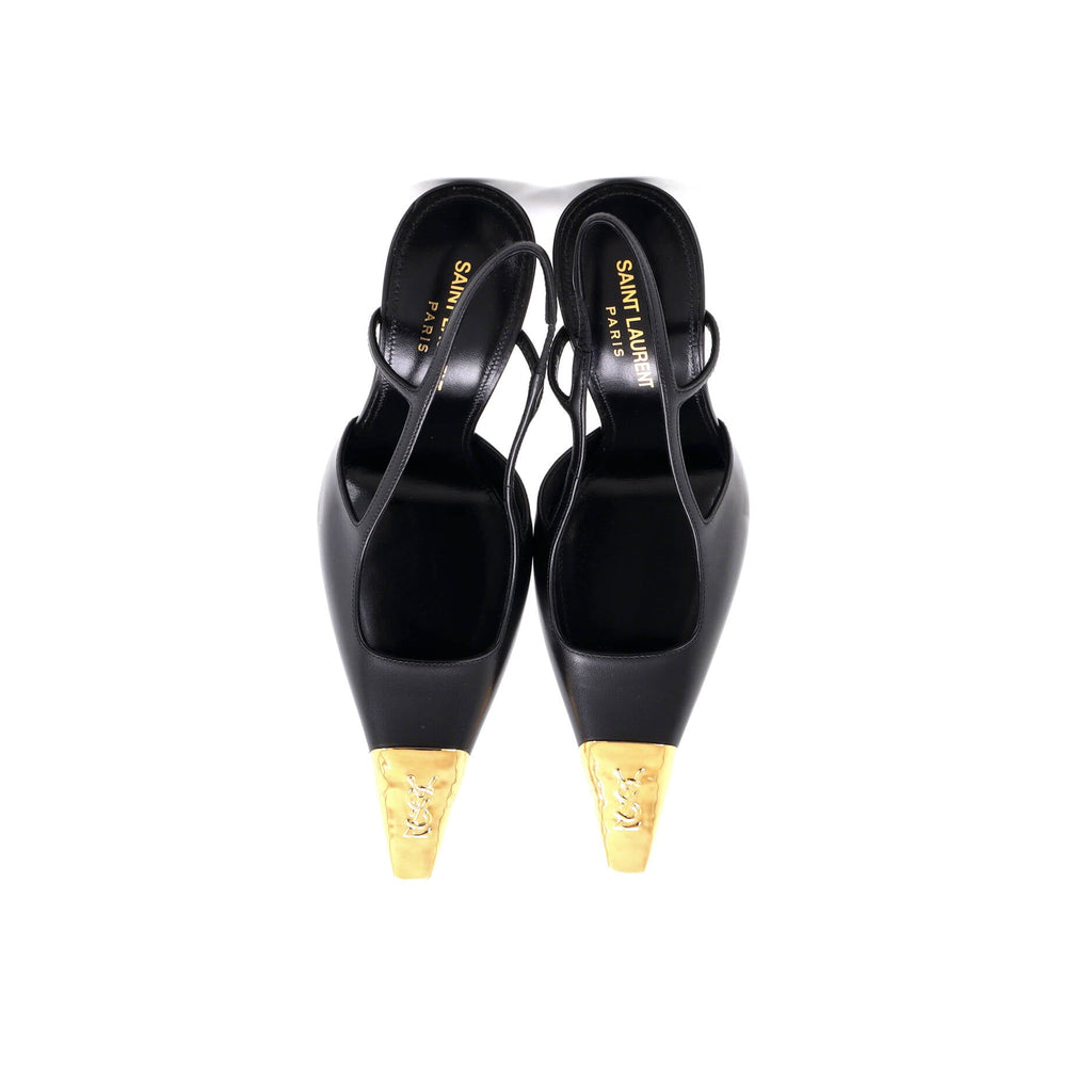 Women's Jeanne Slingback Pumps Leather with Metal 110