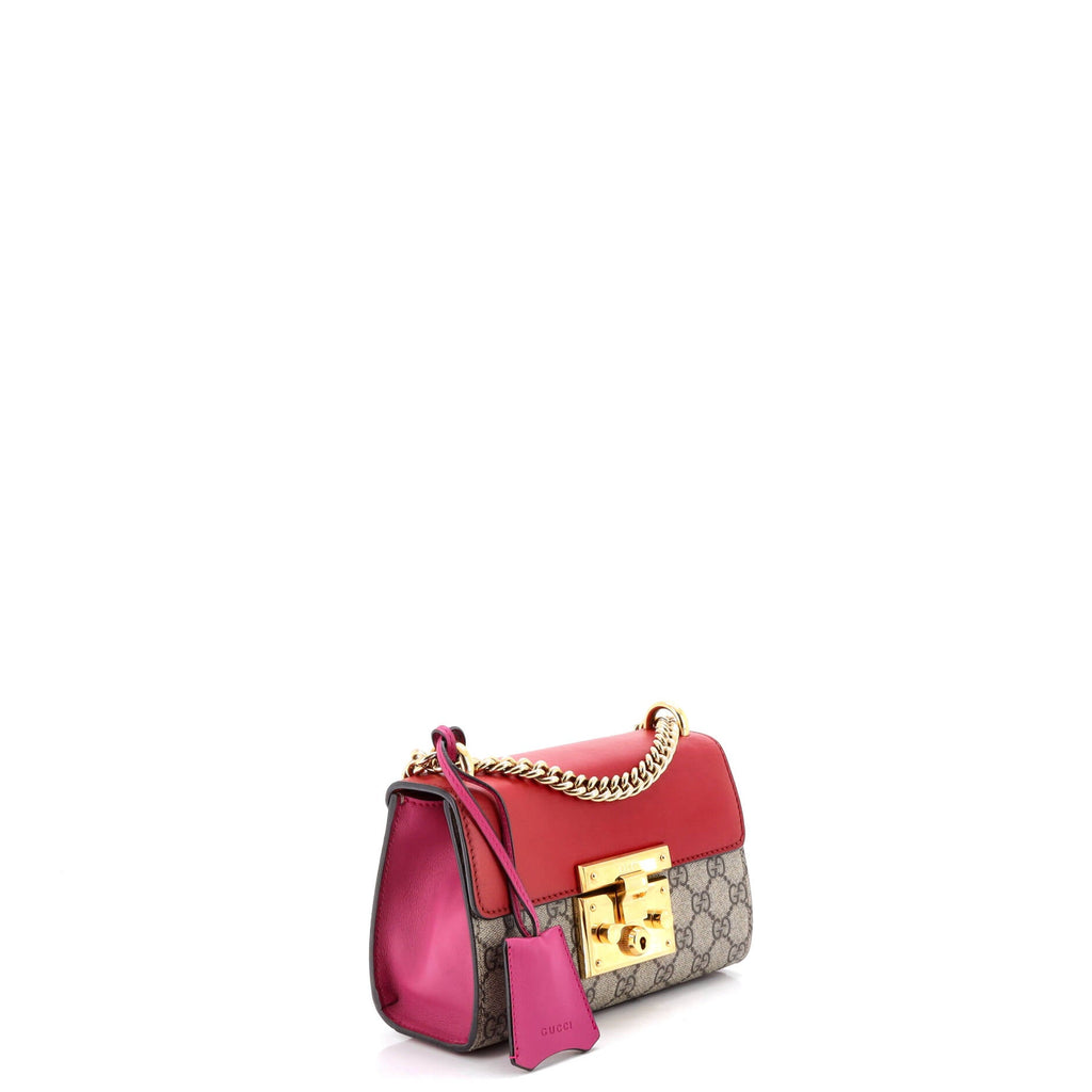 Padlock Shoulder Bag GG Coated Canvas and Leather Small