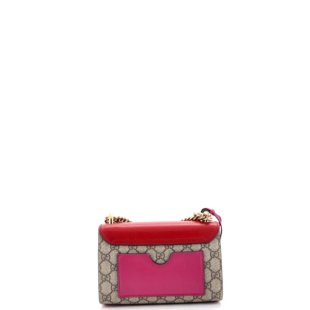 Padlock Shoulder Bag GG Coated Canvas and Leather Small