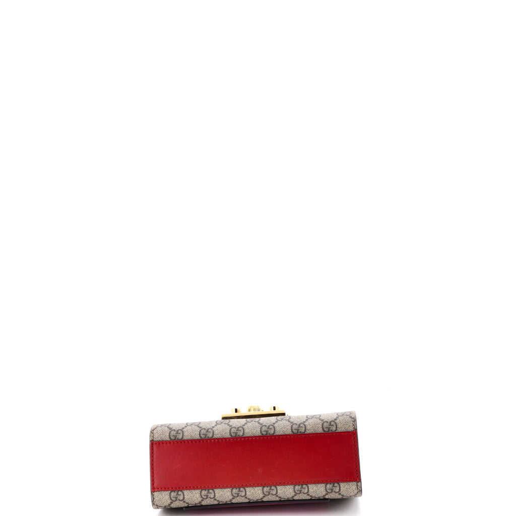 Padlock Shoulder Bag GG Coated Canvas and Leather Small