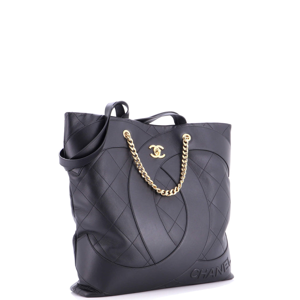 Club Monaco Shopping Tote Quilted Lambskin Large
