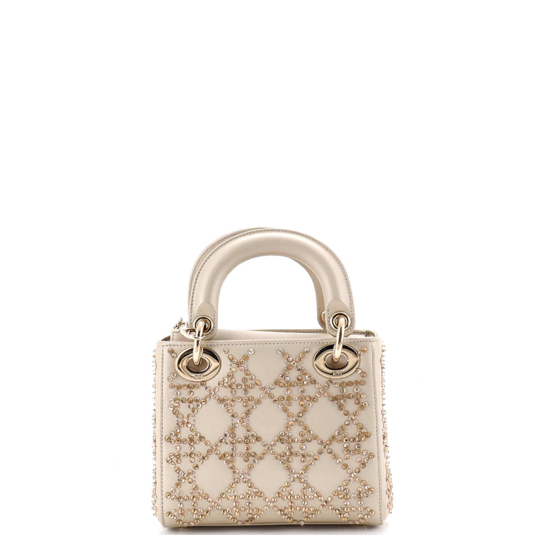 Lady Dior Chain Bag Crystal Embellished Cannage Quilt Leather Mini