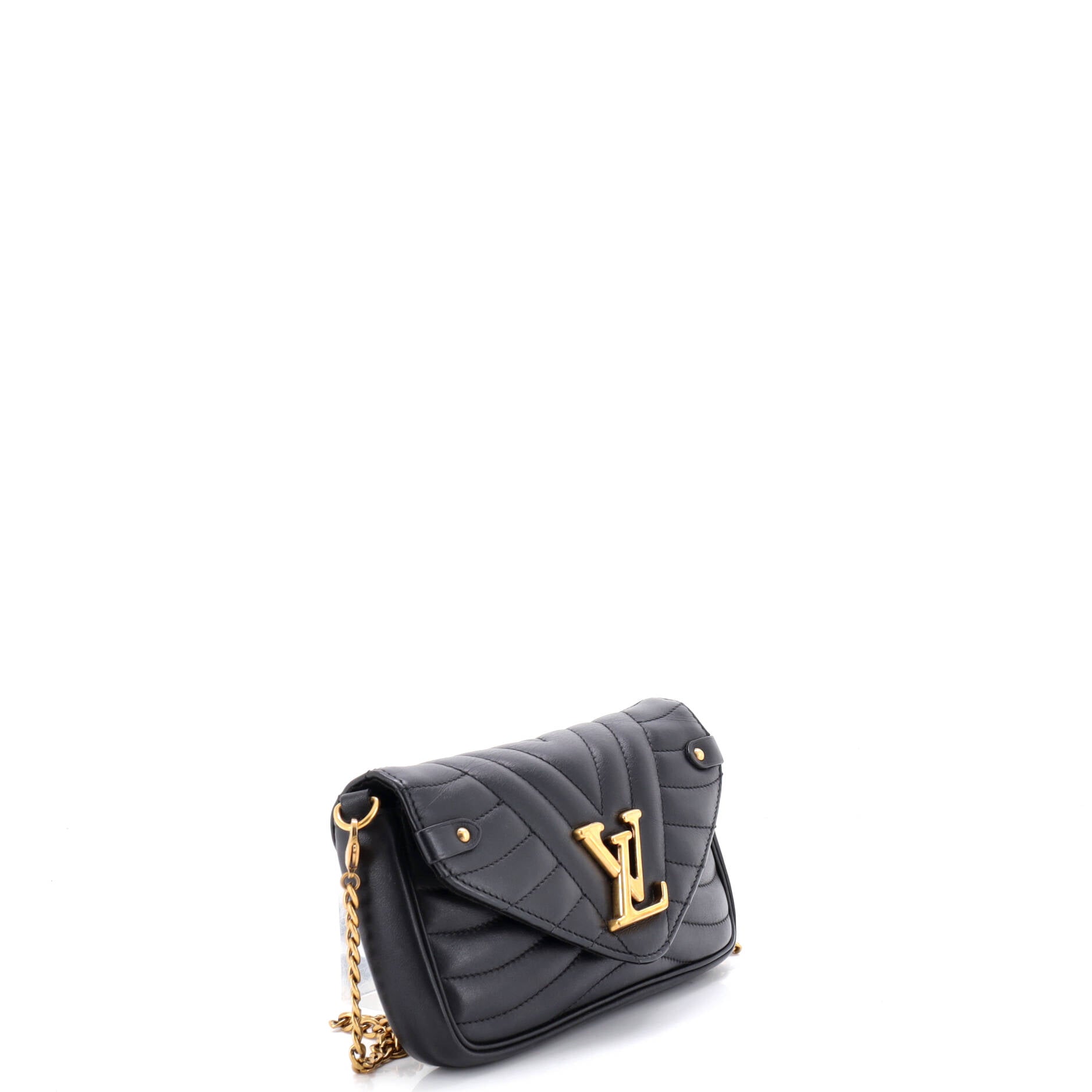 New Wave Chain Pochette Quilted Leather