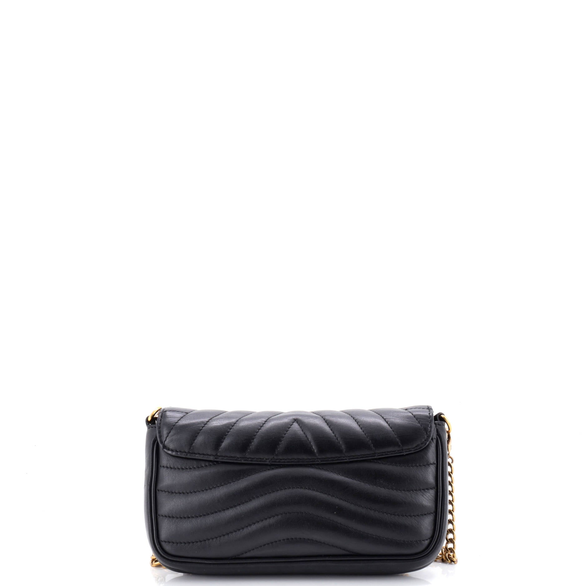 New Wave Chain Pochette Quilted Leather