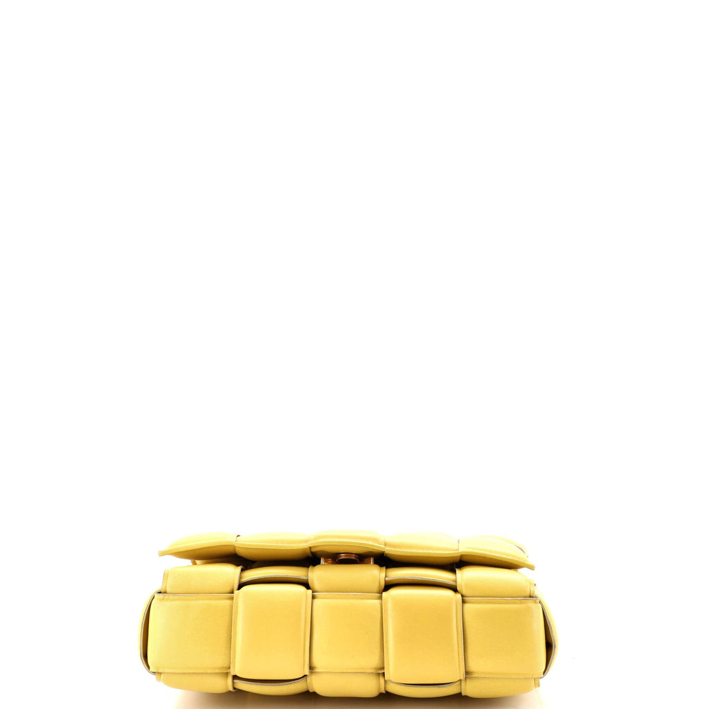Cassette Chain Crossbody Bag Padded Maxi Intrecciato Leather