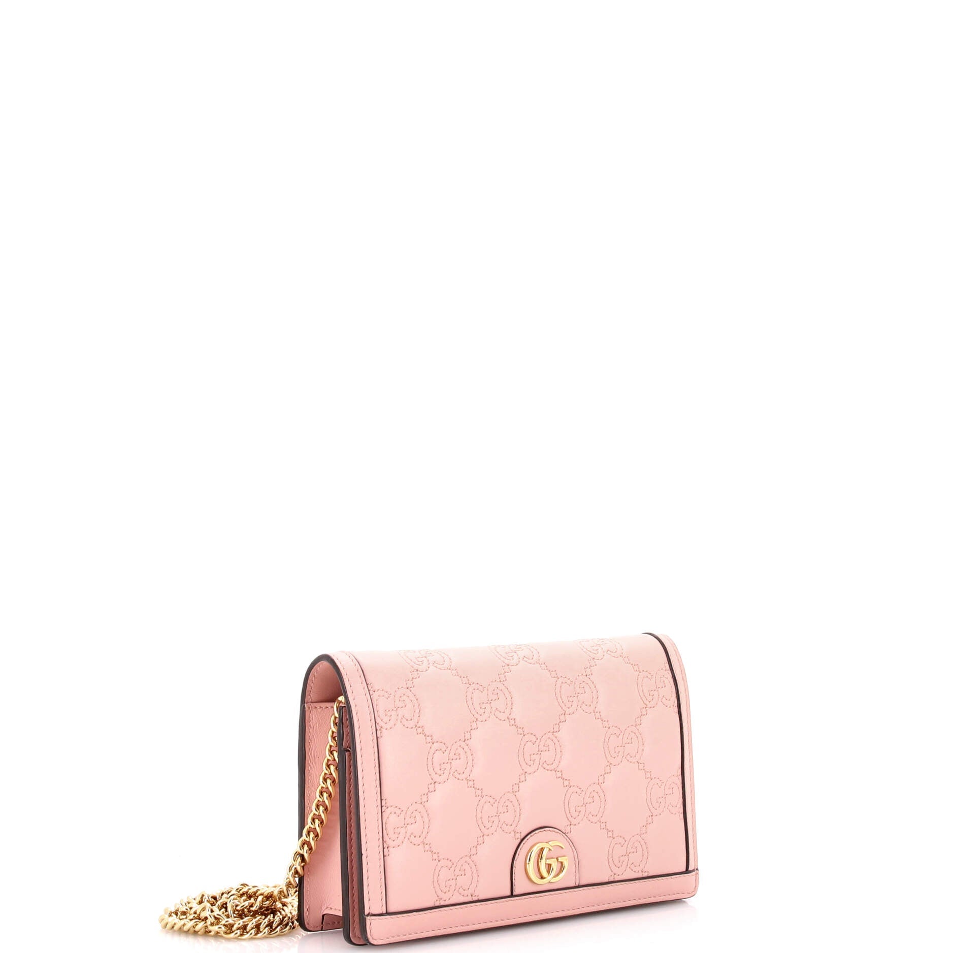 Petite GG Marmont Chain Wallet GG Matelasse Leather Mini