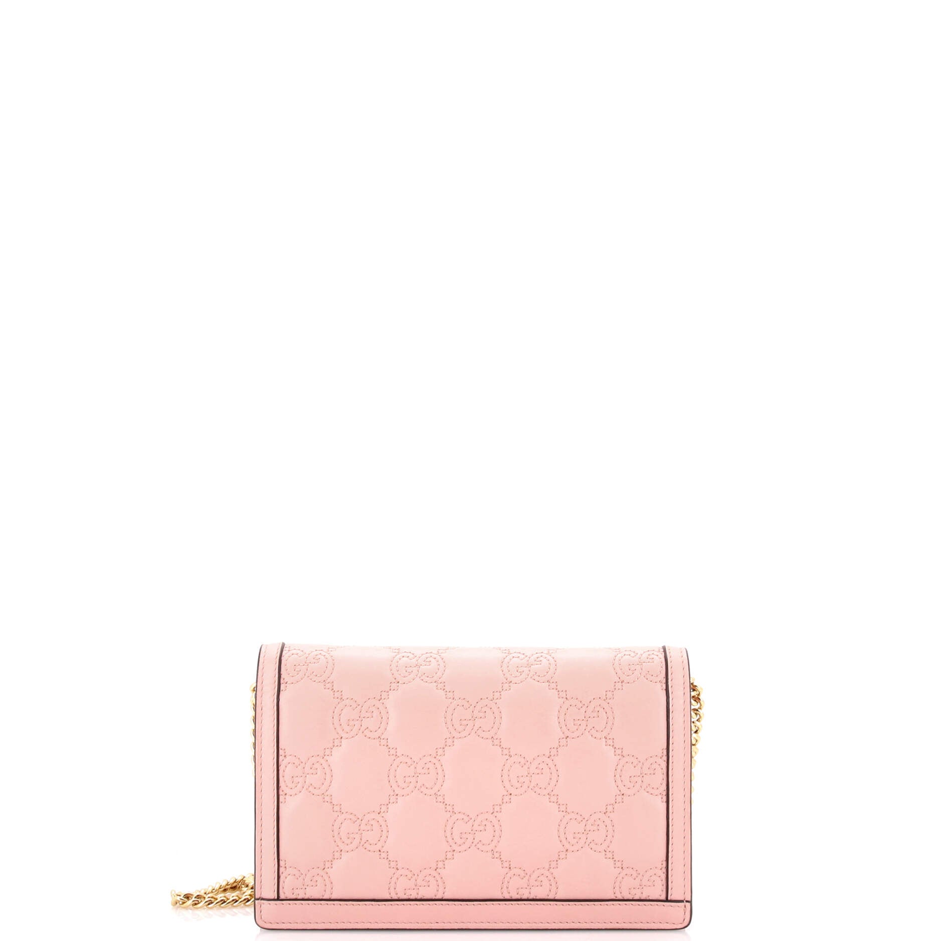 Petite GG Marmont Chain Wallet GG Matelasse Leather Mini