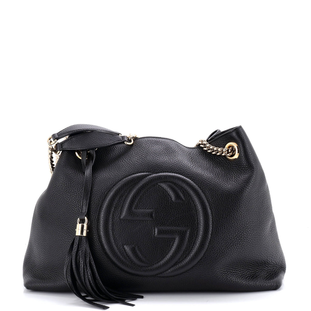 Soho Chain Strap Shoulder Bag Leather Medium