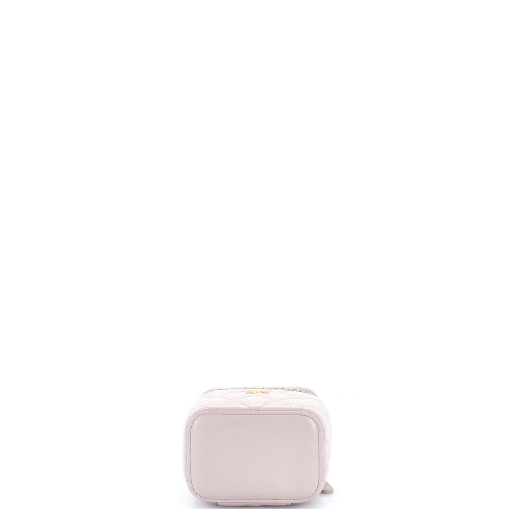 Classic Vanity Case with Chain Quilted Caviar Mini