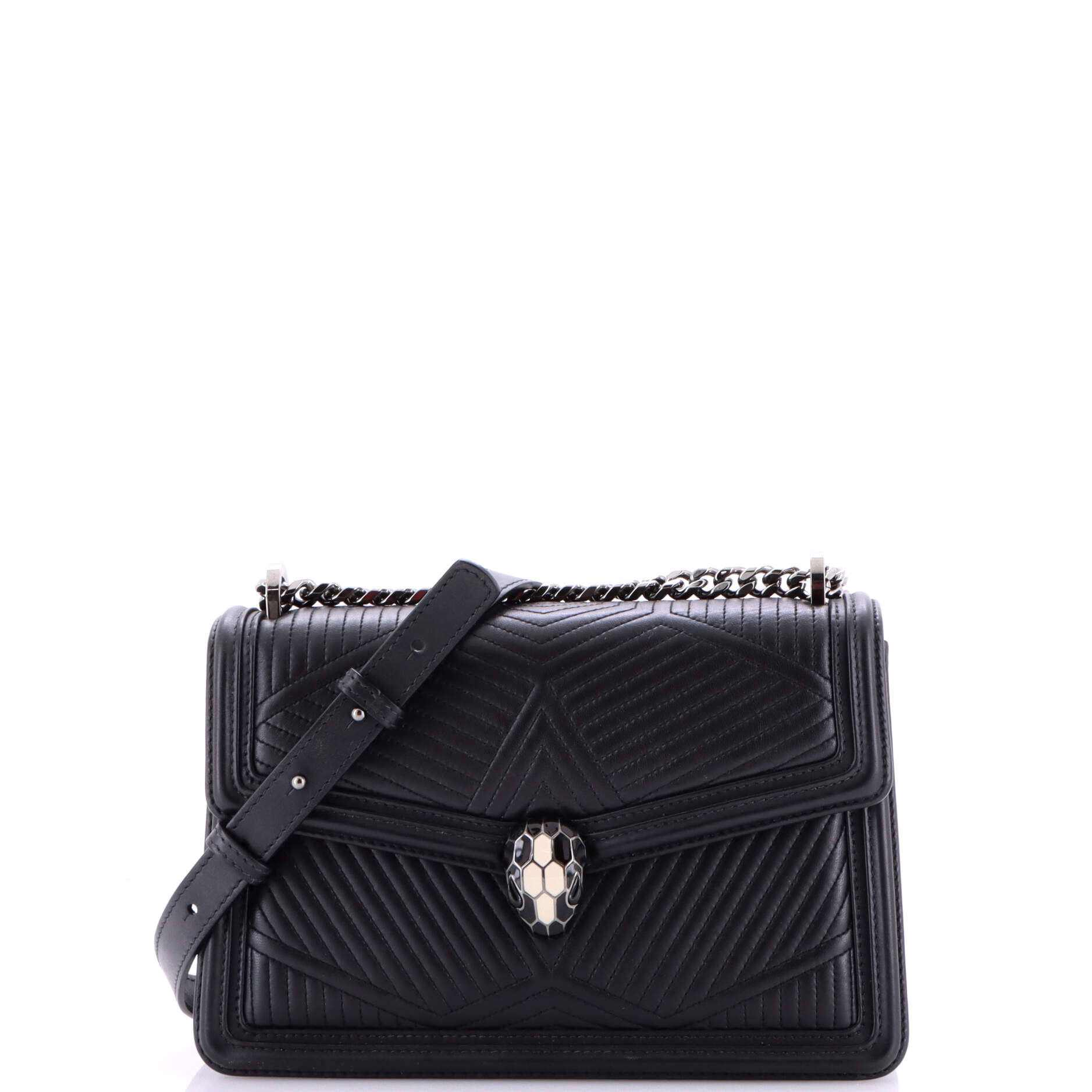 Serpenti Forever Shoulder Bag Quilted Leather Small
