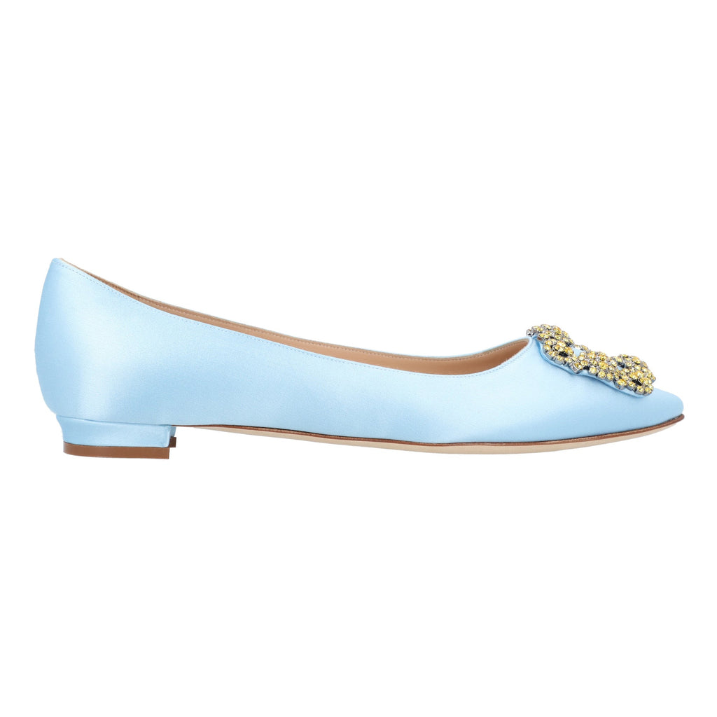 Women's Manolo Blahnik Hangisi Flat Blue